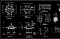 亭廊等景觀構(gòu)架施工圖